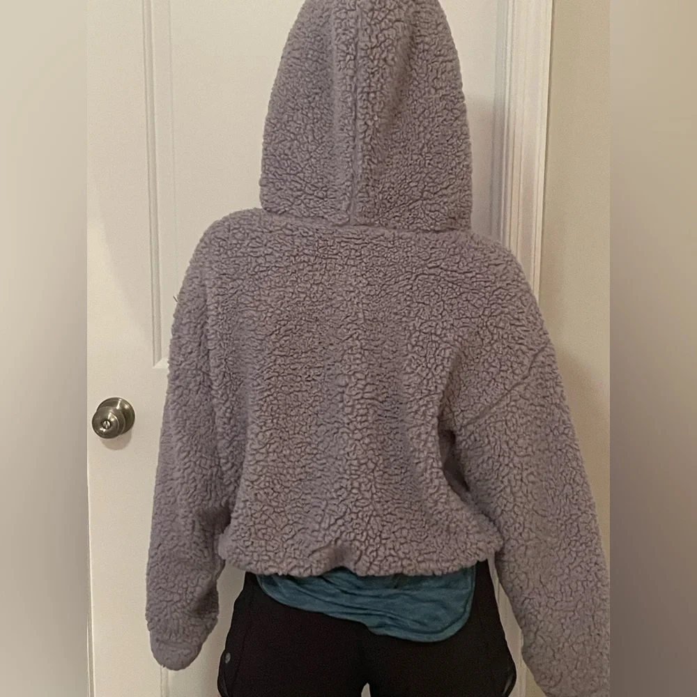 Fluffy sweatshirt with adjustable hood and waist - Picture 2 of 4